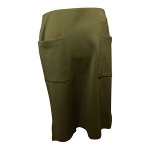 By Malene Birger Knee-Length Skirt  Classic Olive Green Size M